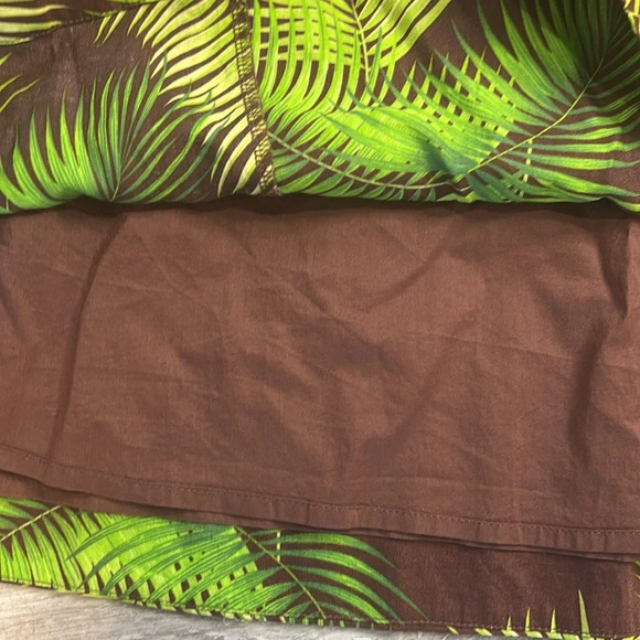 EUC Free People Tropical Palm Fern Strapless Swing Dress Size 12 - Picture 3 of 11